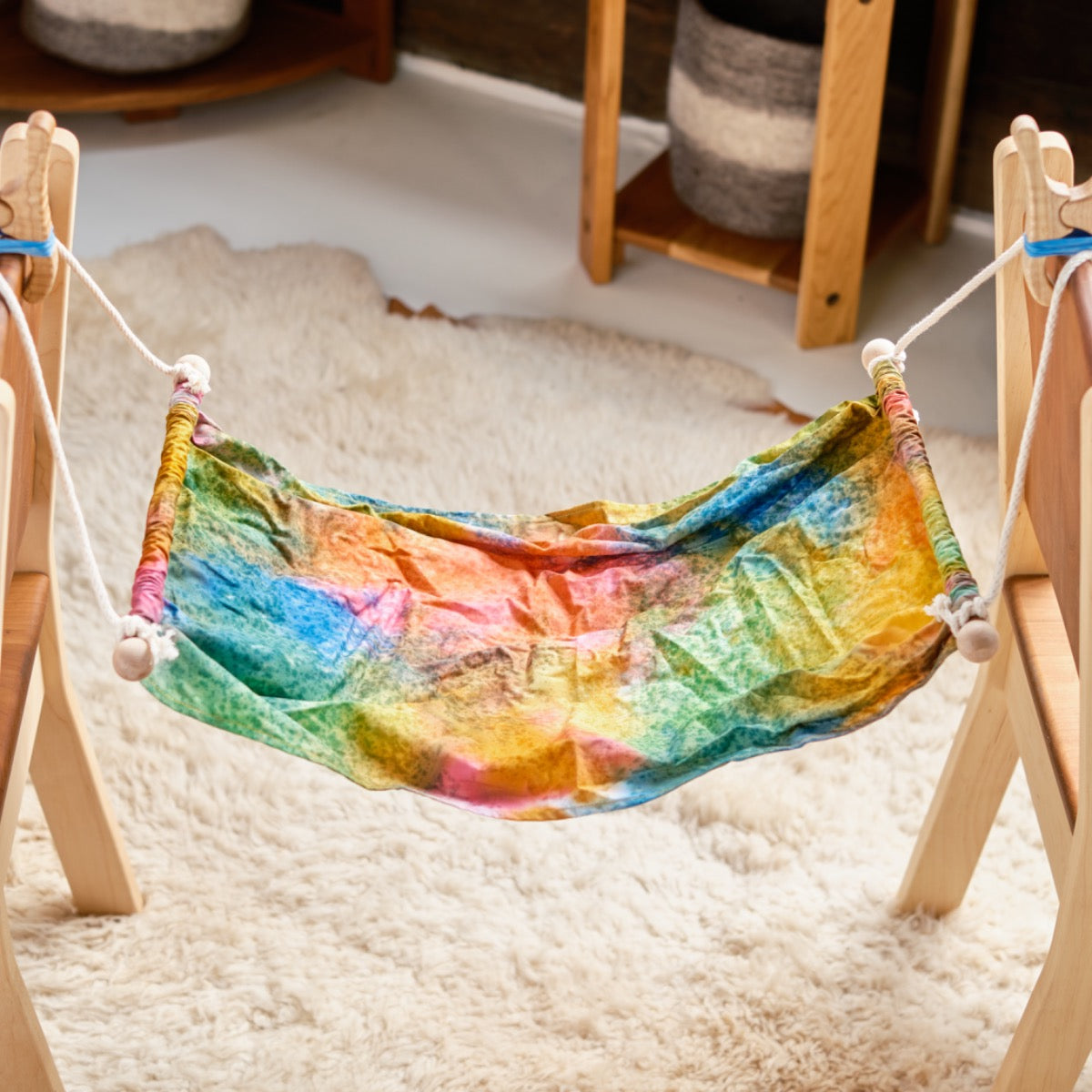 Doll Hammocks - Vibrant Rainbow or Multicolor Swirl