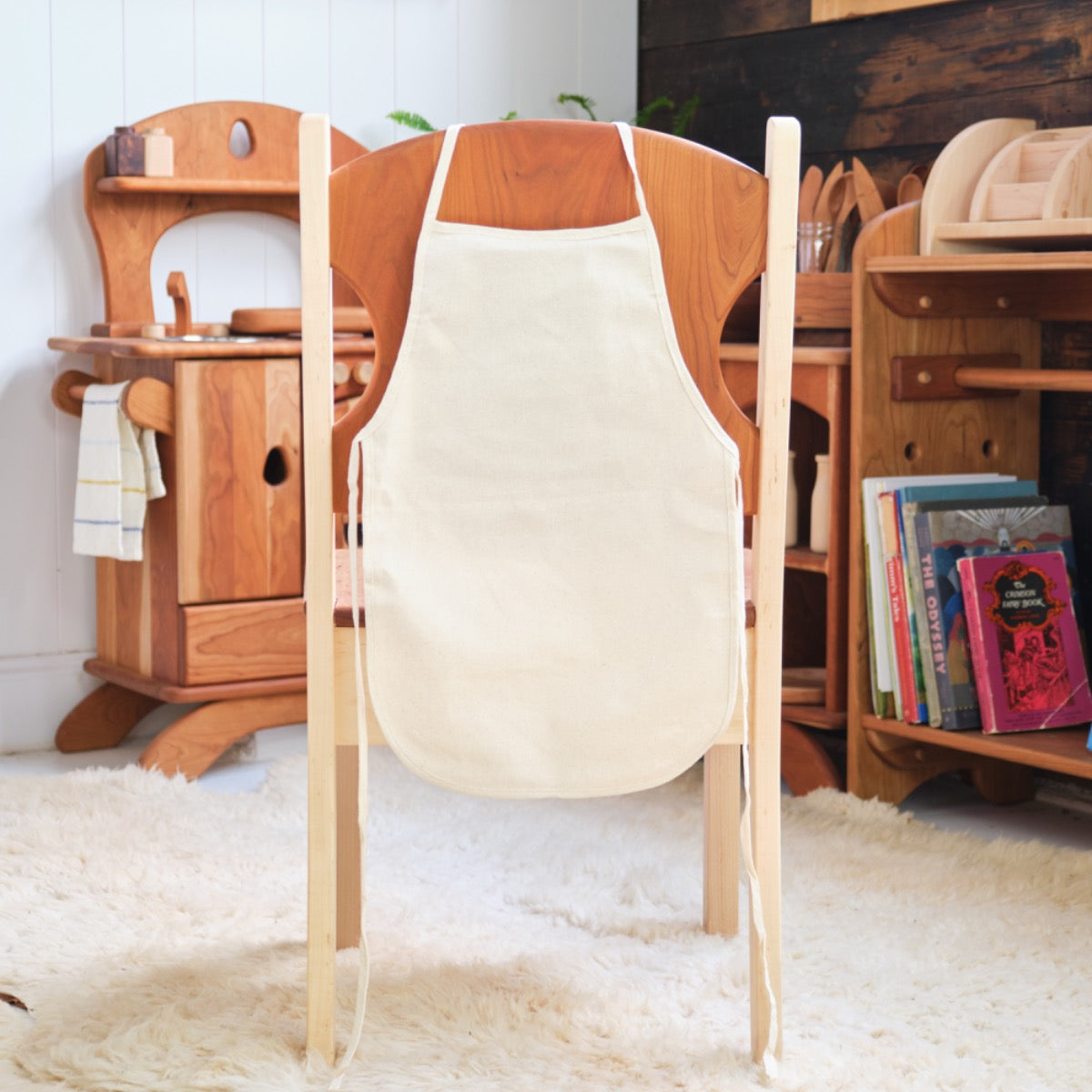 Canvas Apron - Natural or White - 3-6 years