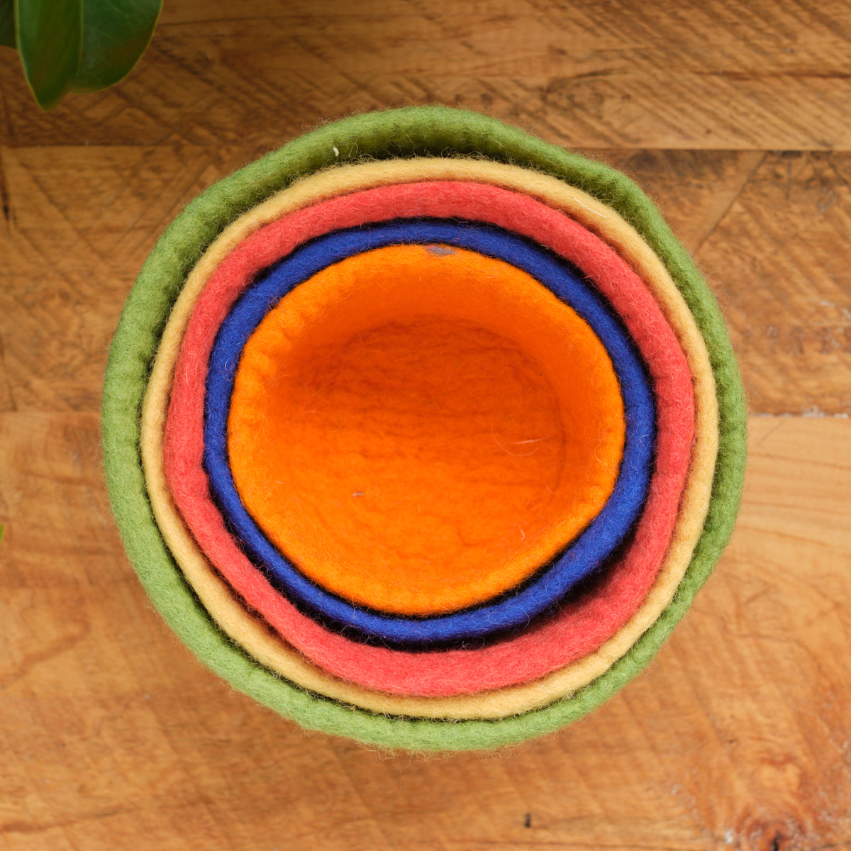 Round Felted Nesting Bowls - Set of 5